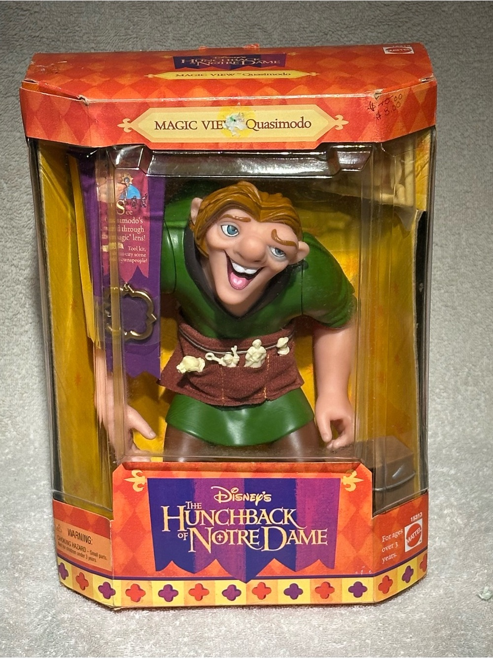 Vintage 1995 Disney’s Hunchback of Notre Dame Magic View Quasimodo Doll Mattel
